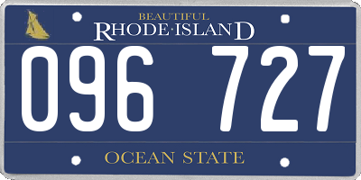 RI license plate 096727