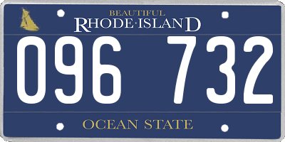 RI license plate 096732