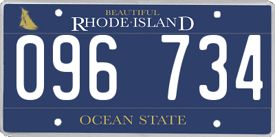 RI license plate 096734
