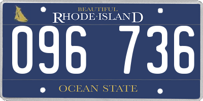RI license plate 096736