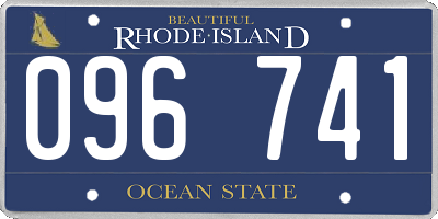 RI license plate 096741