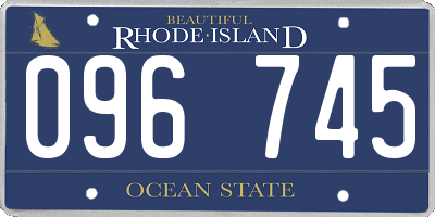 RI license plate 096745