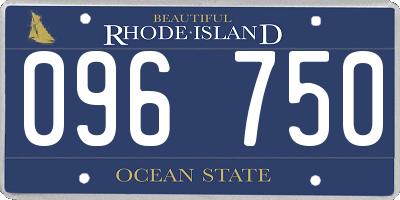 RI license plate 096750
