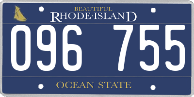 RI license plate 096755