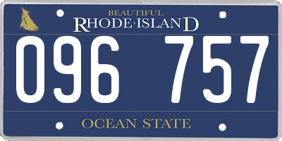 RI license plate 096757