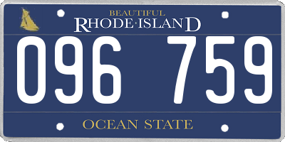 RI license plate 096759