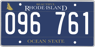RI license plate 096761
