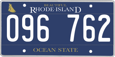 RI license plate 096762