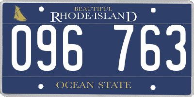 RI license plate 096763