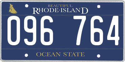RI license plate 096764