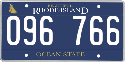 RI license plate 096766