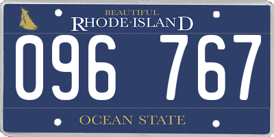 RI license plate 096767