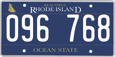 RI license plate 096768