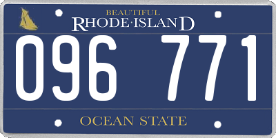 RI license plate 096771