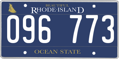 RI license plate 096773