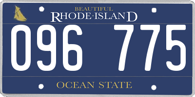 RI license plate 096775