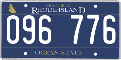 RI license plate 096776