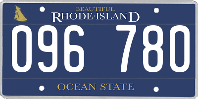 RI license plate 096780