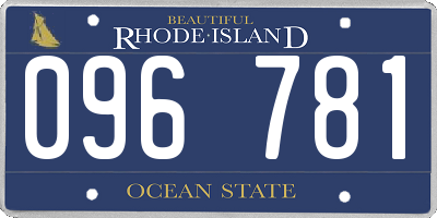 RI license plate 096781
