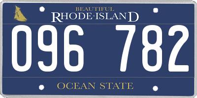 RI license plate 096782