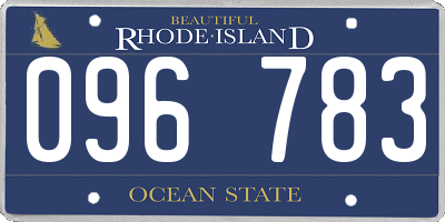 RI license plate 096783