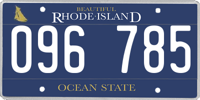 RI license plate 096785