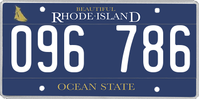 RI license plate 096786