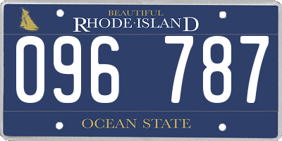 RI license plate 096787