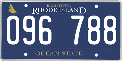 RI license plate 096788