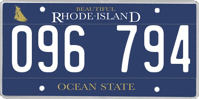 RI license plate 096794