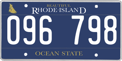 RI license plate 096798