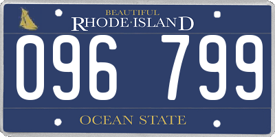 RI license plate 096799