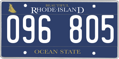 RI license plate 096805