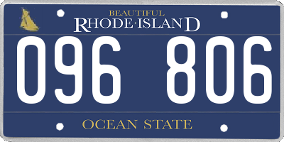 RI license plate 096806