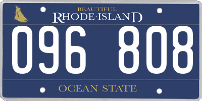 RI license plate 096808
