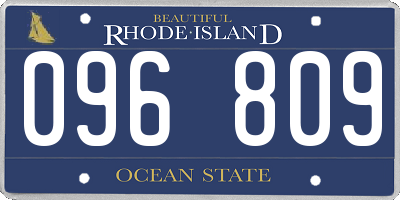 RI license plate 096809