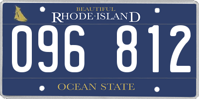 RI license plate 096812
