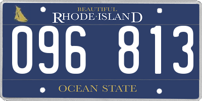 RI license plate 096813