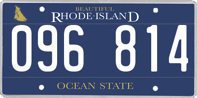 RI license plate 096814