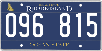 RI license plate 096815