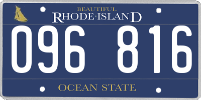RI license plate 096816