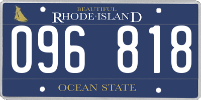 RI license plate 096818