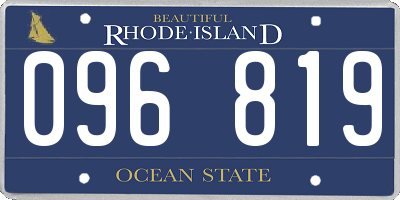 RI license plate 096819