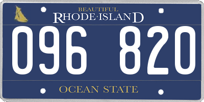 RI license plate 096820