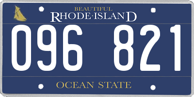 RI license plate 096821