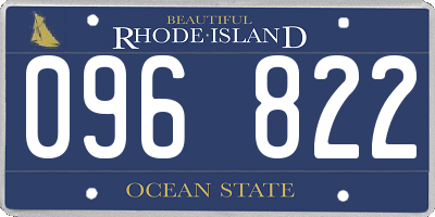 RI license plate 096822