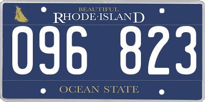 RI license plate 096823
