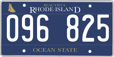 RI license plate 096825