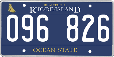 RI license plate 096826