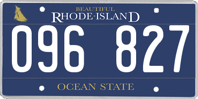 RI license plate 096827